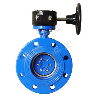 Double eccentric flange soft seal butterfly valve