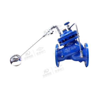 Flange type double chamber remote control float valve