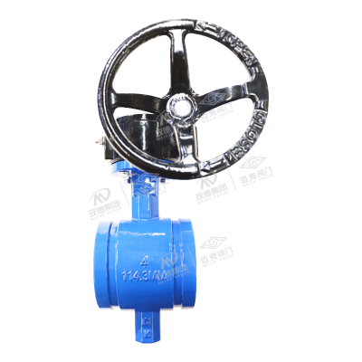 Center line groove soft seal butterfly valve