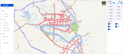 Pipe network geographical information GIS system