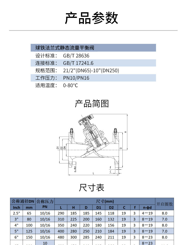 Flange type static flow balancing valve Flange type static flow balancing valve